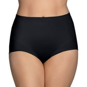 Women's Vanity Fair 13270 Smoothing Comfort 360 Brief Panty with Rear Lift (Midnight Black 10)