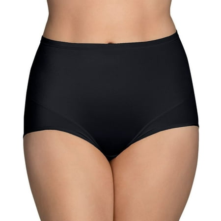 Women's Vanity Fair 13270 Smoothing Comfort 360 Brief Panty with Rear Lift (Midnight Black 10)