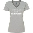 thumbnail image 3 of Inktastic Nevertheless, She Persisted Women's V-Neck T-Shirt, 3 of 5
