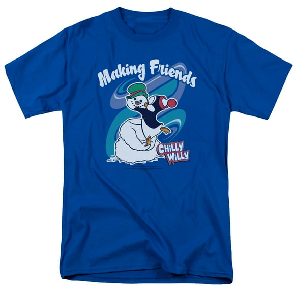Chilly Willy Making Friends Officially Licensed Adult T Shirt