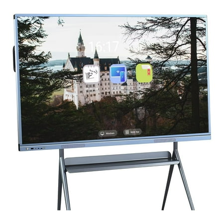 BELNET Smart Board, 55 Inch All-In-One Touch Interactive Whiteboard Electronic Calendar, 4K UHD Wireless built-in camera Projection Player for Advertisin, office and Business
