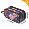 thumbnail image 4 of FORMRS Pencil Case with 3 Compartments Zipper Pouch, Elementary School Level and up, Beautiful Floral Pattern, 4 of 8