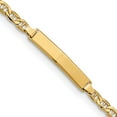 thumbnail image 1 of 14K Yellow Gold Semi-Solid Anchor Link Id Bracelet (Width 4.5) (Length 8) - Jbsp, 1 of 4