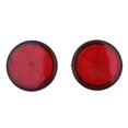 thumbnail image 2 of Zxpjkyu 1 Pair Motorcycle Round Reflector Plate Universal for MotorBike ATV Dirt Bike 2PCS Red, 2 of 9