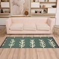 thumbnail image 2 of Yayeee Runner Rug for Bedroom 2'x6' Machine Washable Hallway Non Slip Mat, Dark Green Leaves, 2 of 8