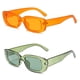 thumbnail image 2 of iKANOO Retro Rectangle Sunglasses for Women Men Small Square Frame Trendy Y2K 90’s Black Sunglasses (Yellow-Green) iKANOO iKANOO, 2 of 2