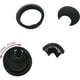 thumbnail image 4 of Tapa pasacables Alambre redondo Ø50mm para empotrar en mesa de escritorio Organizador de cables para muebles Negro Metal cepillado Pasacables Tapacables Pack de 4, 4 of 5