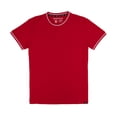 thumbnail image 4 of XRAY JEANS Men's Athletic Slim Fit Ribbed Crewneck T-Shirt, Soft Stretch Performance Cotton Solid Color Tee for Men, Fiery Red/White, Size XX-Large, 4 of 6