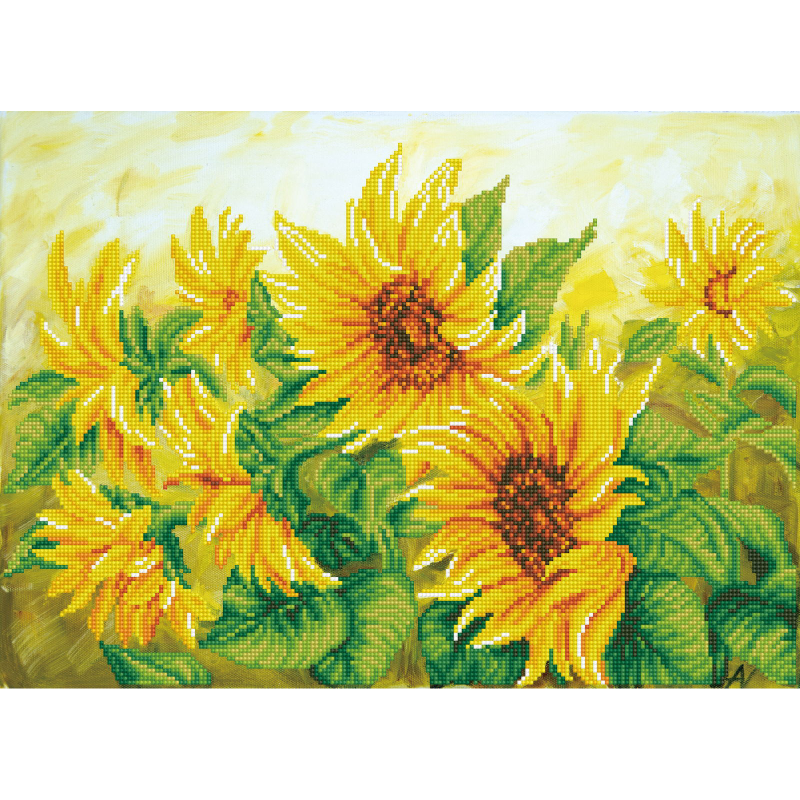 Diamond Dotz Hazy Daze Sunflowers Diamond Painting Kits for Adults - Diamond Art Kits a Relaxing Creative Craft Kit with Dotz Gems 16.1x22.4