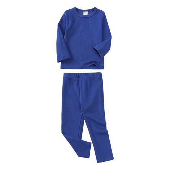 Coerni Kids Christmas Warm Pajama Set Autumn Winter Boys Girls Long Sleeved Sweatshirt Tops and Pants Nighty PJS 2-piece Set Size 1-12