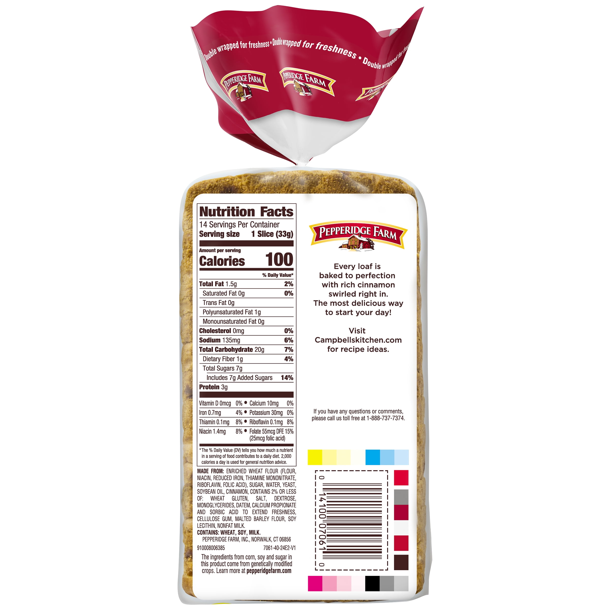 Pepperidge Farm Cinnamon Raisin Bread Nutrition Facts Runners High