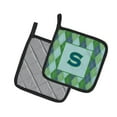 thumbnail image 2 of Carolines Treasures CJ1020-SPTHD Letter S Initial Monogram - Blue Argoyle Pair of Pot Holders, 7.5HX7.5W, multicolor, 2 of 2