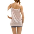 thumbnail image 3 of [Shop Lev] Women's Basic Satin Full Slip Top Camisole (Pink, Medium), 3 of 3