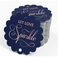 thumbnail image 4 of Inkdotpot Let Love Sparkle Wedding Bottle Tag Real Rose Gold Foil Favor Hang Tags 50 Pack, 4 of 7