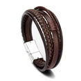thumbnail image 2 of Pulsera de pareja Pulsera de cordón de cuero tejida a mano, Joyería para hombre Regalo de Navidad, 2 of 4