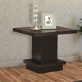 thumbnail image 2 of Benzara BM184934 Table d'Appoint Contemporaine avec Base à Piédestal, Brun Cappuccino, 2 of 4
