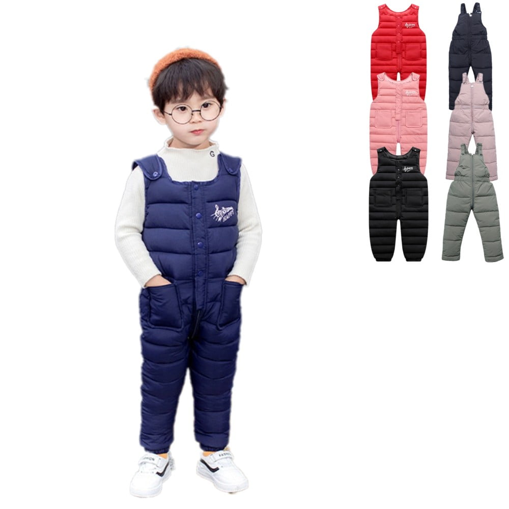 Esho Baby Boys Girls Winter Down Snow Pants Overalls Snowsuit, 6M4T