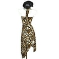 thumbnail image 5 of Huhudde Vintage Animal Print Cocktail Dress Halterneck Tie Sleeveless Backless Asymmetrical Bodycon A Line Long Dress for Women, 5 of 18