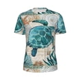 thumbnail image 5 of Wukai Watercolor Sea Turtle Print Men's Short-Sleeved Mesh T-Shirt,Quick-Dry Short Sleeve Workout T-Shirt-5X-Large, 5 of 8