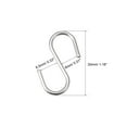 thumbnail image 2 of Uxcell 1.18" S Hooks Long Hanger for Hanging Objects Stainless Steel Silver Tone 16pcs, 2 of 5