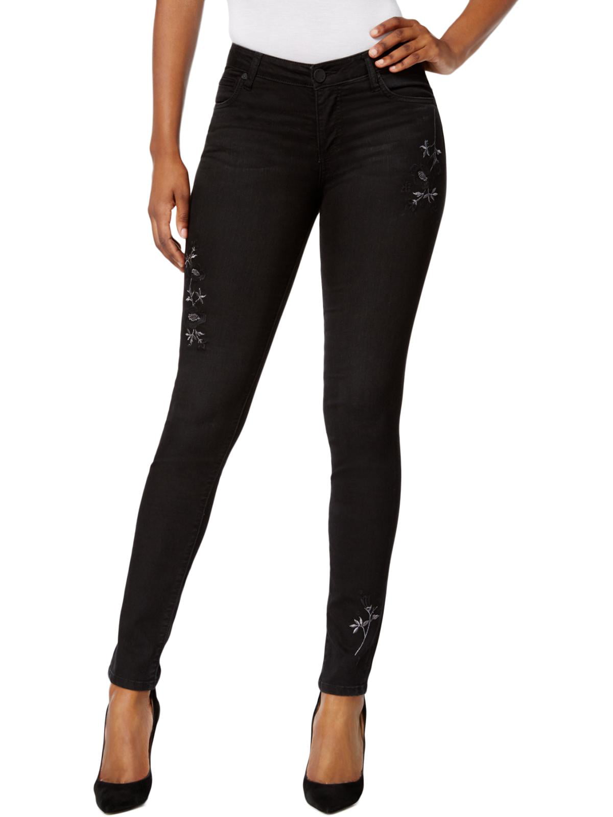 Kut From The Kloth Womens Diana Embroidered Mid-Rise Skinny Jeans ...