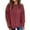 Watermelon Red, variant on Women's Exposed Seam Loose Fit Pullover Knit Sweatshirt, Casual Stylish Comfortable Top with Breathable Fabric for Daily Wear, Lounge and Layering Black L