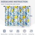 thumbnail image 3 of Lemon Flowers Floral Kitchen Curtains - Vintage Fruit Flower Short Curtains Farmhouse Decor for Home Dining Room Rod Pocket Window Drapes 2 Panels Set, 28"x36", 3 of 5