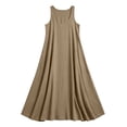thumbnail image 5 of Aimik Women's Sleeveless Spaghetti Strap Loose Maxi Dress V-Neck Flowy Baggy Kaftan Casual Boho Dress, 5 of 5