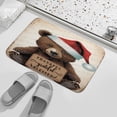 thumbnail image 3 of Christmas Bear With Funny Quote Print Bath Rug, Coral Velvet, 20"x32",Comfortable, Soft, Machine Washable Bath Rug Mat for Shower Bathroom Floor Rugs, 3 of 8