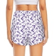 thumbnail image 2 of Lsque Lavender Flowers Printed Women's Running Shorts with Liner Pockets,Elastic Quick Dry Workout Athletic Gym Yoga Shorts,Womens High Waist Shorts-XX-Large, 2 of 9