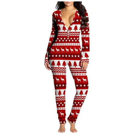 

Sleepwear Tops for Women Nightgowns Women plus Long Button Christmas Functional Printed Ladies Pajamas Flip Half-removable Sleeve Button Adult Women s Jumpsuit Womens Sleepwear Holiday