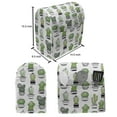 thumbnail image 4 of Cactus Stand Mixer Cover, Hand Drawn Foliage Pattern with Ornamental Pottery Design Sketch Style Art, Kitchen Appliance Organizer Bag Cover with Pockets, 5 Quarts, Green Black White, by Ambesonne, 4 of 4