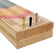 thumbnail image 5 of Pacific Shore Games Cabinet Cribbage Set, Solid Wood 3 Track Board, Chevron, 5 of 8
