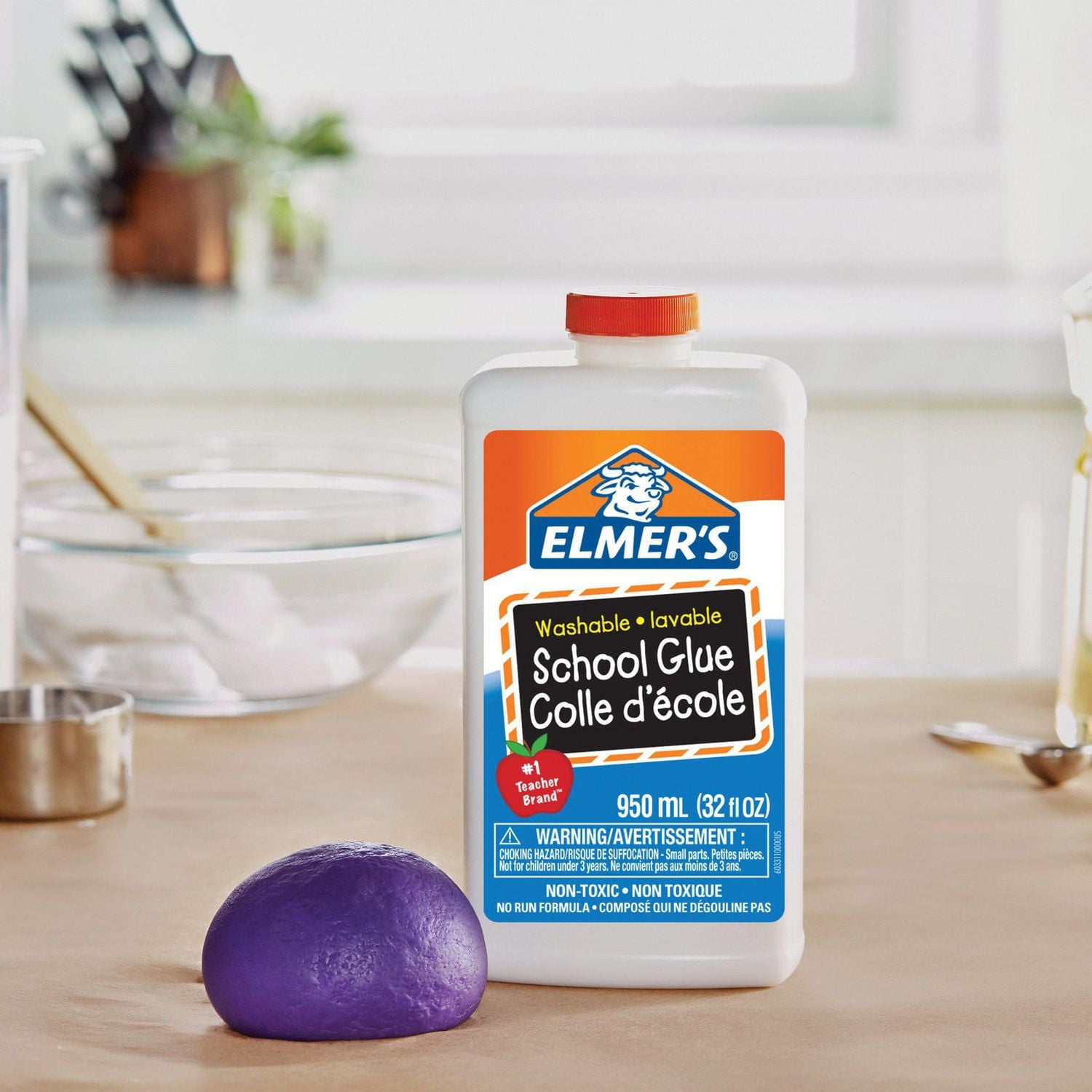Elmer's Washable School Glue, White, Great for Making Slime