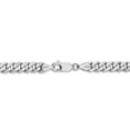 thumbnail image 4 of Primal Gold 14 Karat White Gold 5.75mm Flat Beveled Curb Chain Necklace, 4 of 7