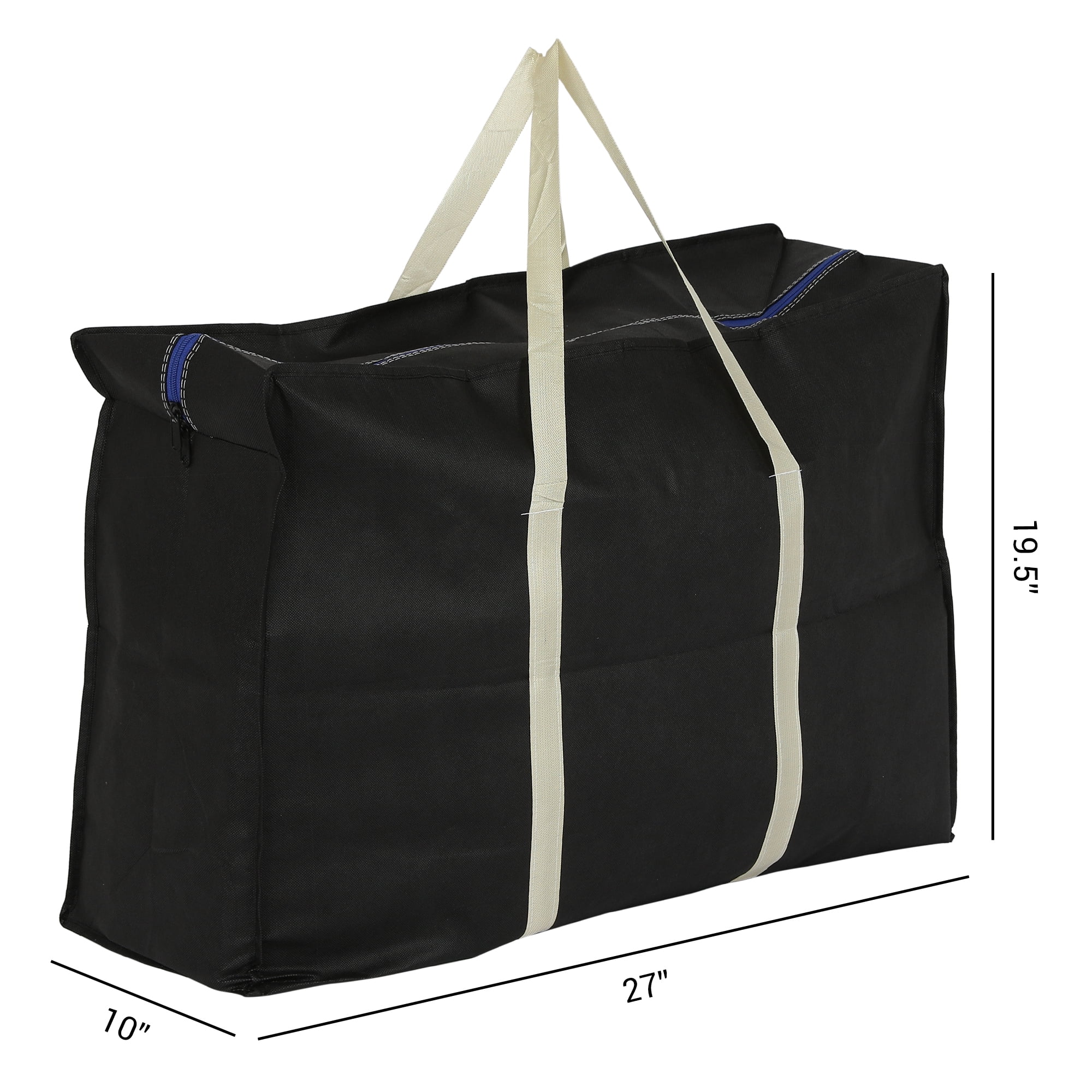 Unique Bargains 1 Pack Clothes Storage Bags Moving Bags Black 27*20*10in