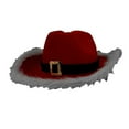 thumbnail image 1 of Blinkee A1340 Chapeau de Noël Clignotant à LED Cowboy Rouge Père Noël Western, 1 of 1
