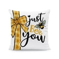 thumbnail image 2 of Yoyauz Decorative Pillow Cover Spring Black and White Buffalo Grid Honey Cushion Cover Decorative Home Farmhouse Sofa Decorative Cushion Cover 18 "x 18", 2 of 4