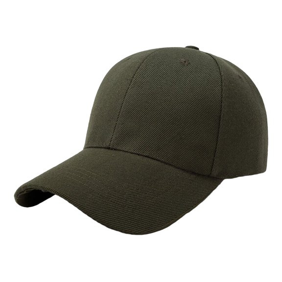 Baseball Caps For Men And Women Adjustable Casual Baseball Cap Solid Color Outdoor Sun Protection Sports Hat For Workout Golf & Everyday Wear Army Green