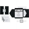 Wilton Scroll Monogram Pocket Invitation Kit, Black/White, 25 Ct