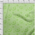 thumbnail image 3 of oneOone Cotton Jersey Light Green2 Fabric Geometric Line Art Circle Dress Material Fabric Print Fabric By The Yard 58 Inch Wide, 3 of 4