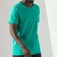 thumbnail image 5 of Sngxgn Mens Cotton Short Sleeve Crewneck T-Shirt(Green,XXXL), 5 of 6