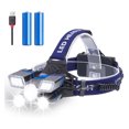 thumbnail image 1 of Lámpara de cabeza. Linterna frontal LED recargable por USB. Linterna de cabeza ultrabrillante. Faros delanteros para adultos, camping, actividades al aire libre y trabajo con casco. Faro con zoom, 1 of 5