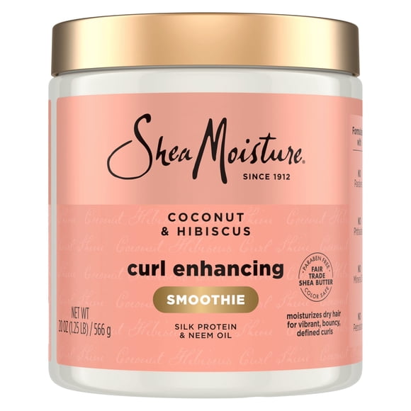 Sheamoisture, Curl Enhancing Smoothie - Para cabello grueso y rizado, sin sulfatos, de coco e hibisco y libre de parabenos, 20 onzas