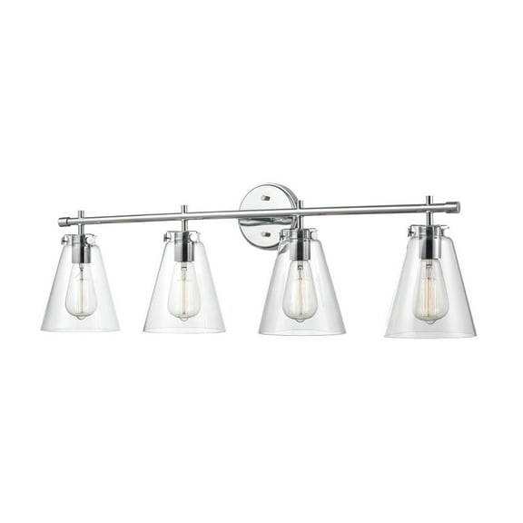 8124-CH Millennium Lighting 4 Light Bath Vanity-11 Inches Tall and 35 Inches Wide-Chrome Finish