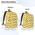 thumbnail image 3 of Rateoe Cute Duck With Black Glasses Pattern Canvas College Laptop Backpack,Travel Daypack,Durable Rucksack Travel Notebook Bag School Backpack Book Bag for Men Women-Small, 3 of 7