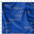 thumbnail image 4 of Soimoi Blue Rayon Crepe Fabric Floral Alphabet Text Printed Fabric 1 Yard 46 Inch Wide, 4 of 5