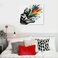 thumbnail image 5 of Nawypu Dinosaur Canvas Wall Art Abstract Graffiti Rainbow Picture Print Watercolor Animal Painting Modern Artwork for Teen Room Living Room Bedroom Bathroom Home Decor, 5 of 6