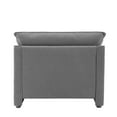 thumbnail image 6 of Modern Chenille Oversized Armchair - Living Room Accent Chair, Gray, 36" Wide, Soft Fabric, Comfy Lounge Seat for Bedroom/Balcony., 6 of 7