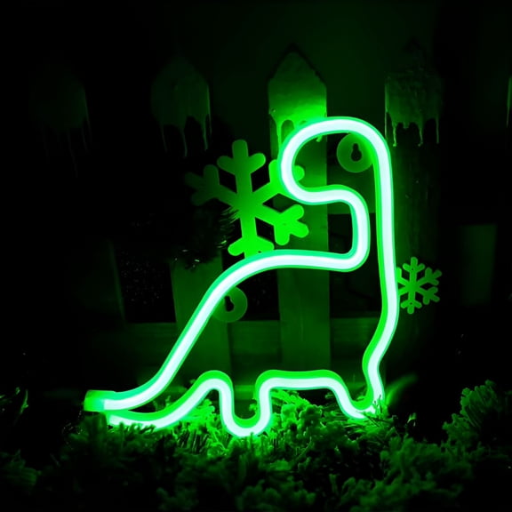 HIBIBUD 2026 New Neon Sign,Led Neon Signs for Bedroom Wall Decor,Neon Lights Signs Battery Operated Or Usb Powered Lamp Decorations for Home Decor Birthday Gift Dinosaur